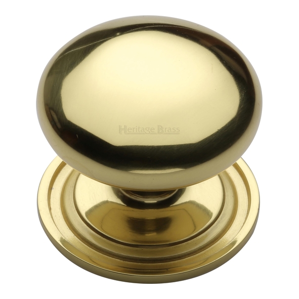 C2240 48-PB • 48 x 48 x 42mm • Polished Brass • Heritage Brass Mushroom Cabinet Knob